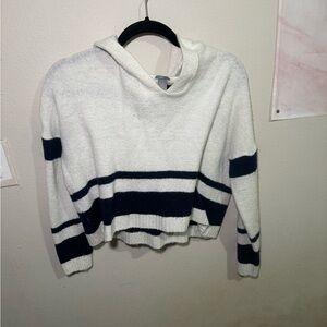 Charlotte Russe Crop Top long sleeve sweater w hoodie